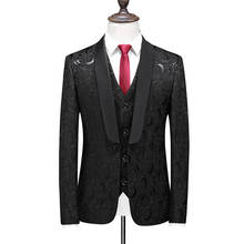 Clássico preto vestido masculino terno de negócios banquete de casamento noivo terno masculino ternos jaqueta confortável high-end homem casaco smoking 2024 - compre barato