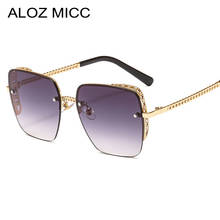 ALOZ MICC New Fashion Square Sunglasses Women Brand Design Luxury Women Diamond Sun Glasses Female Grey Shades UV400 Q701 2024 - buy cheap