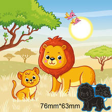 New Metal Cutting Dies Big Lion And Little Lion For Card DIY Scrapbooking stencil Paper Craft Album template Dies 76*63mm 2024 - buy cheap