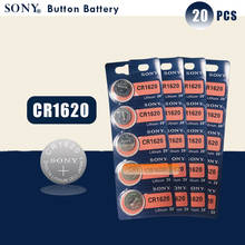 Bateria de lítio 20 tamanhos, sony 100% original cr1620 cr para relógio controle remoto chave 1620 ecr1620 gpcr1620 3v 2024 - compre barato