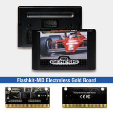 Super Monaco gp-usa Label Flashkit MD, tarjeta PCB dorada sin electrodos para consola de videojuegos Sega Genesis Megadrive 2024 - compra barato