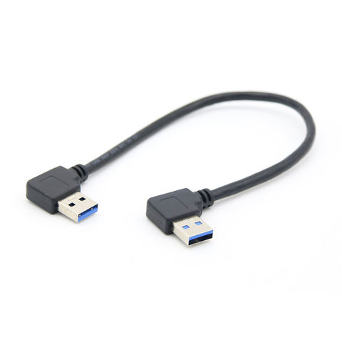 USB 3,0 тип A папа 90 градусов левый угловой к USB 3,0 Тип правый угловой удлинитель 2022 - купить недорого