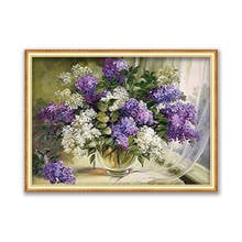 Flower Vase DIY Embroidery 11CT Cross Stitch Kits Needlework Craft Set Printed Canvas Cotton Thread Home Decoration Living Room 2024 - buy cheap