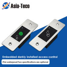 RFID-считыватель двери без ключа, металлический Сканер контроля доступа, 800 пользователей, Mini IP66, водонепроницаемый встроенный считыватель отпечатков пальцев 2024 - купить недорого