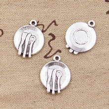 15pcs Charms Kitchen Tableware Fork Spoon 20x15mm Antique Bronze Silver Color Pendants Making DIY Handmade Tibetan Finding 2024 - buy cheap