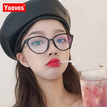 Yoovos-gafas planas de Estilo Vintage para mujer, anteojos femeninos con montura de ojo de gato, diseño de marca a la moda, alta calidad, 2021 2024 - compra barato