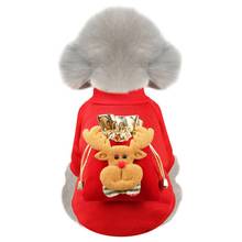 Рождественская Одежда для собак, маленьких собак, карманный костюм Санты, оленя, для мопса, чихуахуа, домашнего питомца, кота, теплая куртка, пальто, костюмы для домашних животных 2024 - купить недорого