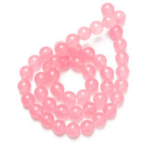 Wholesale 4mm 6mm 8mm 10mm 12mm 14mm Pink Jades Natural Stone Round Loose Beads Needlework DIY Necklace Bracelet Earrings 2024 - buy cheap