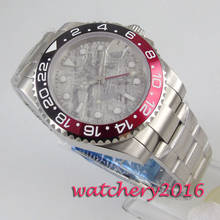 40mm BLIGER sterile gray dial Red Black Bezel GMT date sapphire glass automatic mens watch 2024 - buy cheap