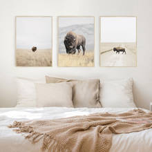 Buffalo Wall Art Bison Poster and Print Highland Cattle Painting Americana Southwestern Farm Wall Picture for Living Room Decor 2024 - buy cheap