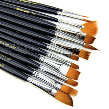 Artist Paint Brush Set 5Pcs High Quality Nylon Hair Wood Black Handle Watercolor Acrylic Oil Brush Painting Art Supplies 2024 - buy cheap