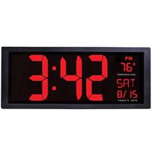 Large Screen Big Electronic Wall Clock Desktop Led Digital Calendar Clock Thermometer Daylight Saving For Kitchen Clock Mural Eu 2024 - buy cheap