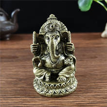 Bronze Color Ganesha Buddha Statue Ornaments Indian Buddha Elephant God Sculptures Figurines For Home Garden Decor Lucky Gifts 2024 - buy cheap