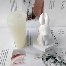 3D милые шов подсвечник в форме кролика силиконовые формы ароматическая свеча силиконовый чехол с украшением в виде кристаллов смолы кролик формы поделки своими руками литейной меди состоянии украшения 2024 - купить недорого