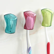 Soporte para cepillo de dientes de baño, estante de montaje en pared, utensilios para el baño, creativo, ventosa, 3 colores 2024 - compra barato