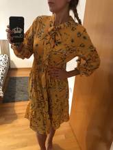 Женское платье для дам с длинным рукавом в горошек винтажное шифоновое платье-рубашка 2019 осеннее повседневное Черное Красное цветочное зимнее платье миди 2024 - купить недорого