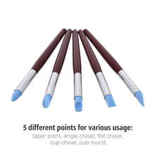 5pcs Rubber Tip Paint Brushes Clay Tools for Sculpture Pottery Color Shaping Blending Drawing Modeling Remove Fingerprints 2024 - buy cheap