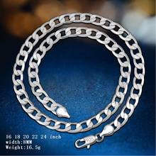 New Fashion Style 16-24Inch Width 8mm Rock Punk Chains Necklaces Fashion Link Figaro For Men Women Hip Hop Jewelry Accessories 2024 - buy cheap