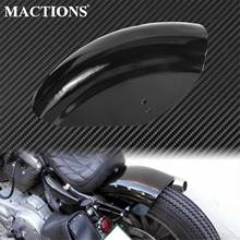 Motorcycle Short Flat Rear Fender Mud Guard Bobber Cafe Racer Mudguard Cover Bright Black For Harley Sportster Iron 883 1200 72 2024 - buy cheap
