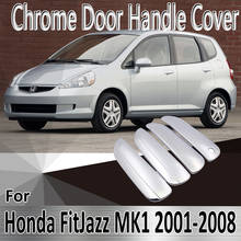 for Honda Fit Jazz MK1 2001~2008 2002 2003 2004 2005 Styling Stickers Decoration Chrome Door Handle Cover Refit Car Accessories 2024 - buy cheap