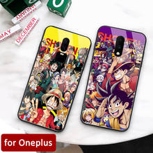 Anime Case for Oneplus 6t Glass back cover case Oneplus 5t coque for Oneplus 1+ 5 6 Oneplus 6 6t 7 pro 2024 - buy cheap