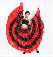 Vestido de Flamenco para niña, falda de España para danza del vientre, coro, salón, mujer, traje de toro de 360 grados 2024 - compra barato