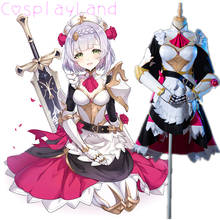 Game Genshin Impact Cosplay Noelle Costume Carnival Halloween Costumes Lolita Dress Women Outfit Full Set  Maid Dress 2024 - buy cheap