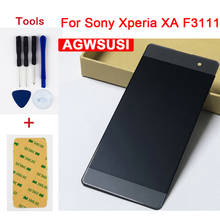 Для Sony Xperia XA F3111 F3112 F3113 F3115 сенсорный жк-экран дигитайзер сенсорное стекло + жк-дисплей панель монитора в сборе рамка 2024 - купить недорого