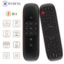 Novo w2 ar mouse voz controle remoto q40 microfone 2.4g sem fio mini teclado giroscópio para h96 max x96 mini android caixa de tv 2024 - compre barato