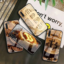 BITCOIN coins Funny Tempered Glass Case For Samsung Galaxy A10S A10E A20S A20E A30S A40 A50S A60 A70 A80 A90 A6 A7 A8 Shell 2024 - buy cheap