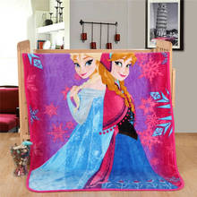 Disney Frozen Elsa Anna Princess Blanket Lightning McQueen Cars Flannel Plush Throws on Bed Sofa Plane Flatsheet Bedding Covers 2024 - buy cheap