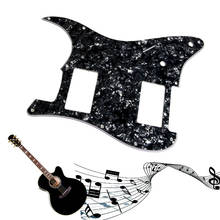 Maravilhoso quality3ply pickguard guitarra strat hh 2 humbucker pérola peças de guitarra preta 2024 - compre barato
