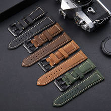 Watch Accessories Watch Strap 20mm 22mm 24mm 26mm Vintage Crazy Horse Leather Watch Band For Panerai Fossil Watchband 2024 - buy cheap