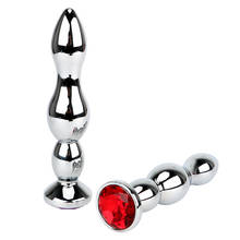 VATINE Sex Toys for Women and Men Metal Anal Beads Long Butt Plug Jewel Anal Plug Big Size Stainless Steel Prostate Massage 2024 - buy cheap