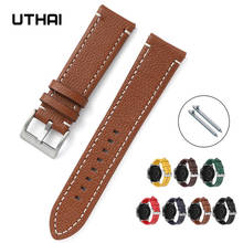 UTHAI Z15 Business Men Watchbands 100% Calf Leather Strap WatchBand 18mm 20mm 22mm 24mm Watch Accessories Wristband Smart Watch 2024 - buy cheap