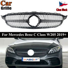 MagicKit FOR MERCEDES BENZ C-CLASS W205 2019+ FRONT GRILLE GLOSS BLACK DIAMOND STYLE 2024 - buy cheap