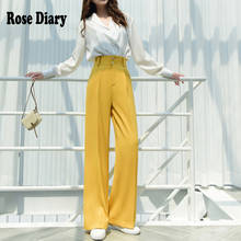 RoseDiary Summer Spring Casual Wide Leg Pants Women Street Chic High Waist Long Trousers Bottoms Plus Size Haut Femme Pants ZA 2024 - buy cheap