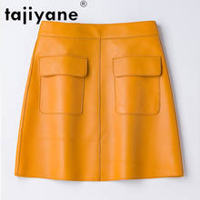 Tajiyane 2021 Womens Mini Skirt Genuine Leather Skirts Real Sheepskin High Waist Skirt Summer Korean Style Mujer Faldas TN2177 2024 - buy cheap