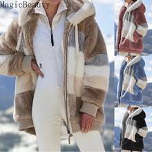 New Winter Warm Coat Outerwear Ladies Hooded Plush Jacket Women Thick Fluffy Hairy Fake Fur Clothes Plus Size Zipper Overcoat 2024 - buy cheap