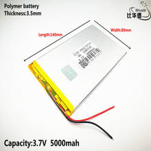 Bateria de energia litro boa qualidade 3.7v, 6000mah 3580140 de polímero de lítio/li-ion bateria para tablet pc bank, gps, mp3,mp4 2024 - compre barato