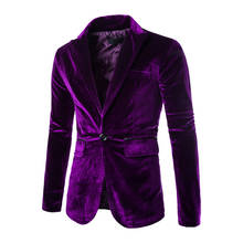 Hot Sale Autumn Men Corduroy Suit Big Size Purple Blazer Male Long Sleeve Slim Fit Boys Blazer Casual Warm Suits for Men 2xl 3xl 2024 - buy cheap