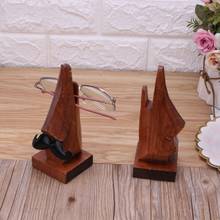 Wooden Nose Shaped Eyeglass Holder Wood Nose Sunglasses Spectacle Display Stand 2024 - buy cheap