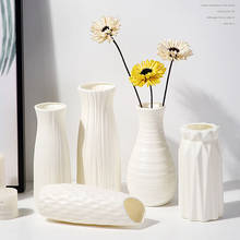 Jarrón de plástico para decoración del hogar, arreglo floral para sala de estar, Origami, estilo nórdico, adorno para salón de belleza 2024 - compra barato
