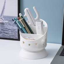 Yisuremia Kawaii Pen Holder Creative 3 Grid Desk Pencil Case Storage Box Desktop Organizer School Office Stationery Supplies 2024 - buy cheap