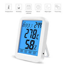 LCD Electronic Digital Temperature Humidity Meter Thermometer Hygrometer Indoor Outdoor Weather Station Clock 2024 - buy cheap