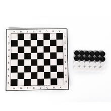 High quality Portable Folding Plastic Chess Game Board+ 24pcs Chess International Checkers 2024 - buy cheap