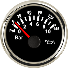 Medidores de presión de aceite de 52mm, dispositivo con puntero automático, 0-10Bar, medidor de presión de aceite de motocicleta 0-145Psi, retroiluminación roja para coche, barco y yate, 1 unidad 2024 - compra barato