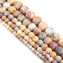 Natural Stone Matte Crazy Lace Agates Round Loose Beads 15'' Strand 4 6 8 10 12mm for Jewelry Making DIY Bracelet Necklace 2024 - buy cheap