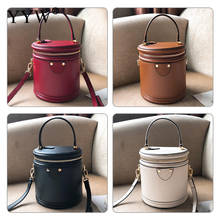 Vintage PU Leather Bucket Box Style Women's Casual Totes Shoulder Bag Ladies Crossbody Messenger Bag Handbag Bolsa 2024 - buy cheap