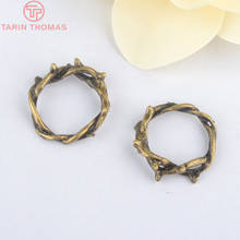 6PCS 21MM,inside 15MM Antique Bronze Plated Zinc Alloy Vine Rings Charms Diy Handmade Jewelry Findings Accessories 2024 - buy cheap